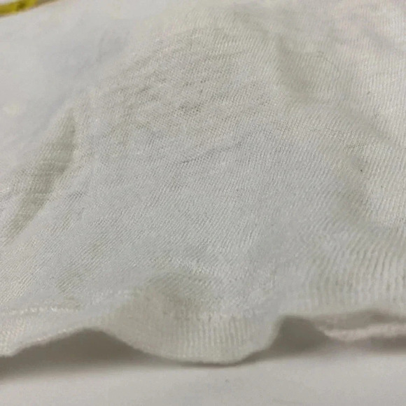 3/$15 Minimalist Casual Graphic light weight tie back white tee  short sleeve XS - Picture 5 of 10